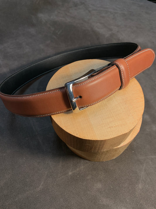 Premium Cowhide Belt - Cognac